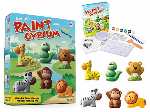Mould & Paint Gypsum Plaster Set - Jungle Animals