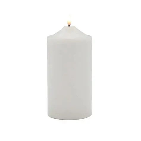 Ellipse Led White Church Candle
