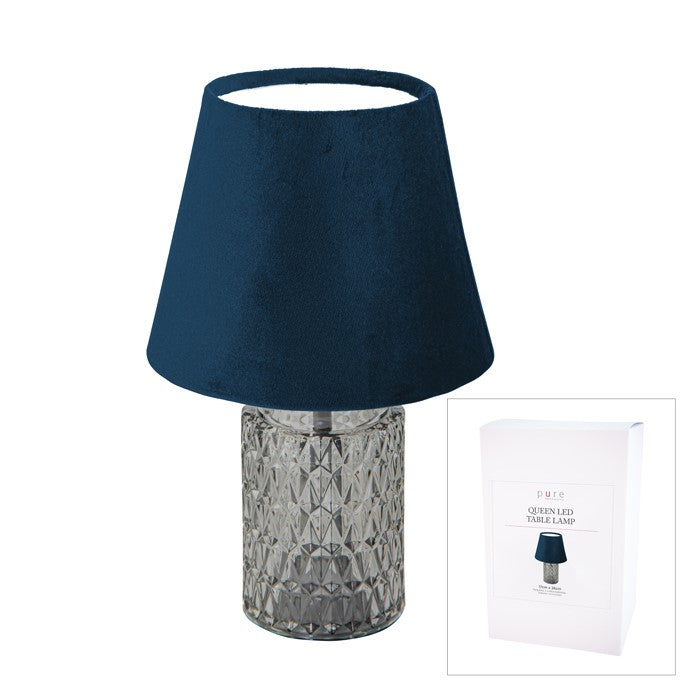 Queen Led Table Lamp Cylinder Blue