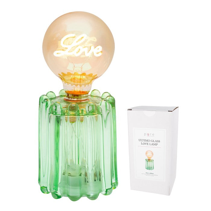 Ultimo Glass Led Lamp Mint Love 