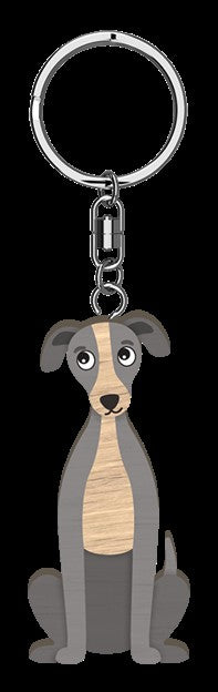 Life Is Better - Greyhound  Keyring 