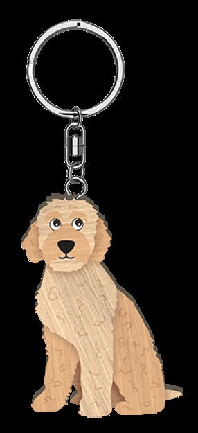 Life Is Better - Labradoodle Keyring 
