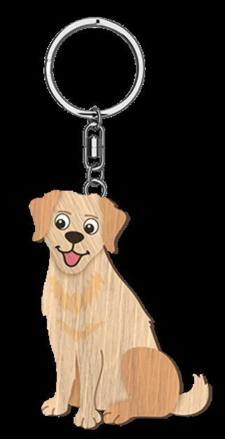Life Is Better - Golden Retriever Keyring 