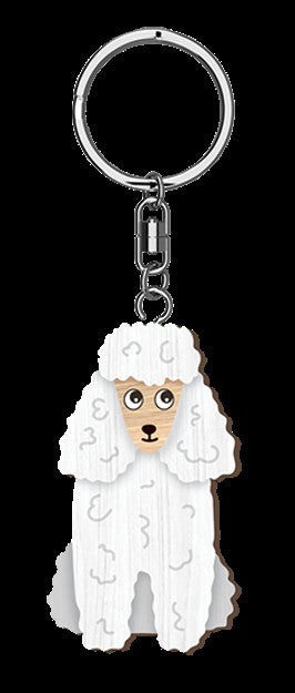 Life Is Better - Poodle Keyring 