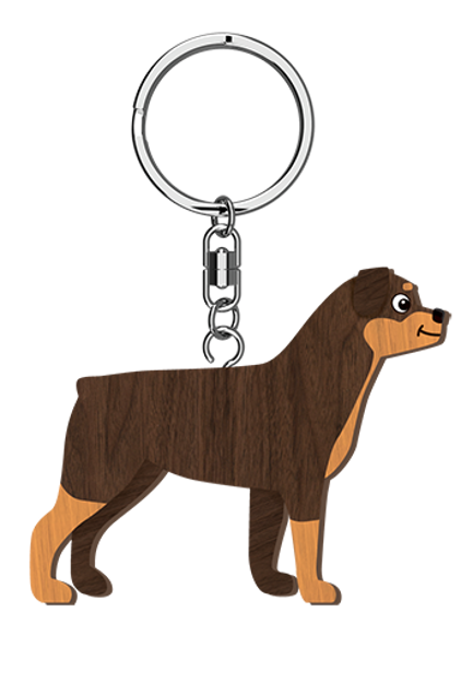 Life Is Better - Rottweiler Keyring 