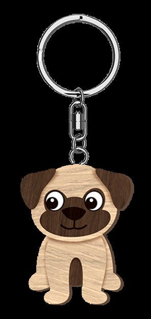 Life Is Better - Pug Keyring 