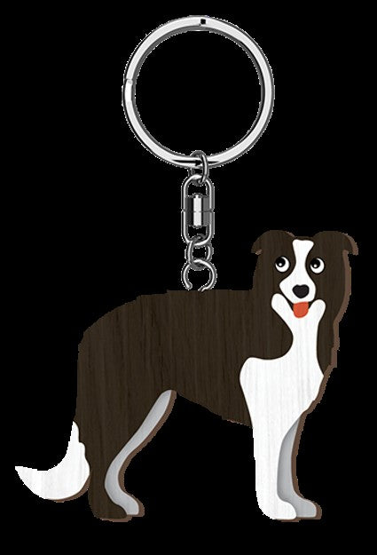 Life Is Better - Border Collie Keyring 