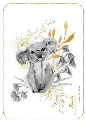 Australian Koala Flora & Fauna Tea Towel 