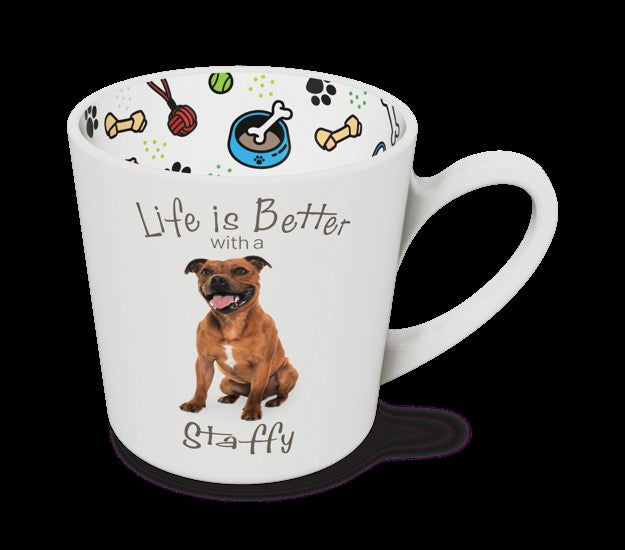 Life Is Better - Staffy Mug 