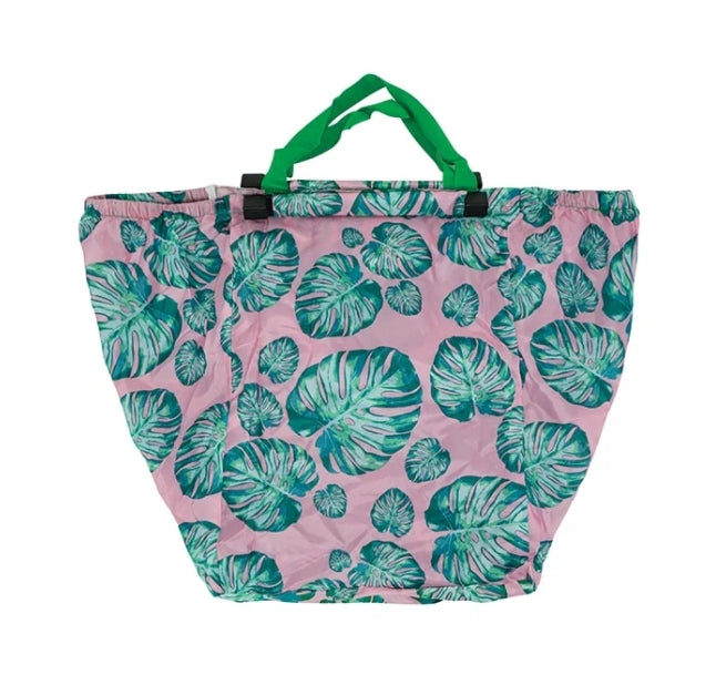 Shopping Trolley Bag [des:monstera Pink]