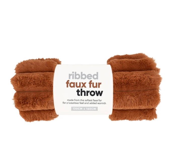 Throw Ribble Fur [col:toffee]