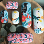 Glasses Case & Cleaning Cloth [des:black Cockatoos]