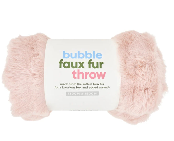 Throw Bubble Fur [col:pink]
