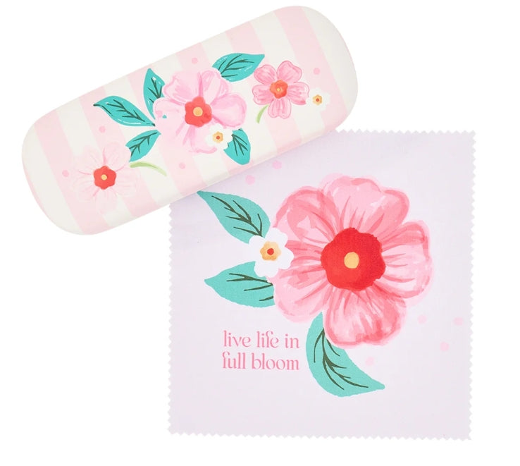 Glasses Case & Cleaning Cloth [des:meadow Blush]
