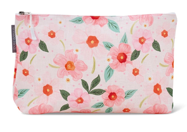 Cosmetic Bag Meadow Blush Linen Large