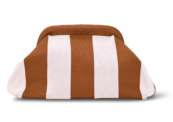 Dumpling Clutch [col:brown/pink]