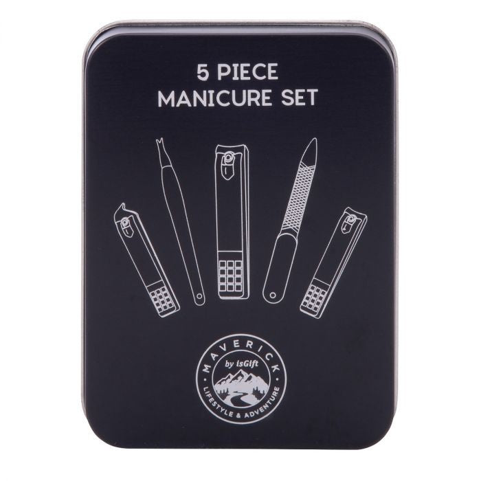 Maverick Black 5pc Manicure Set