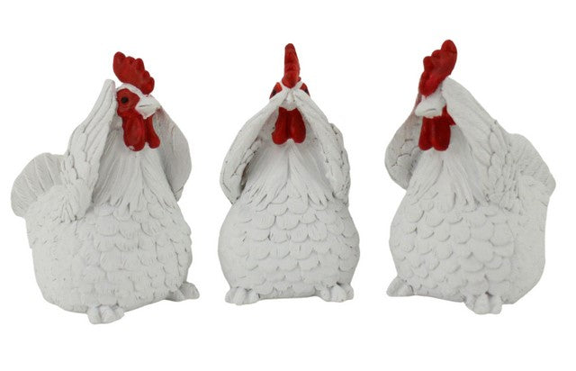Hss Set Hens 16x9 White 