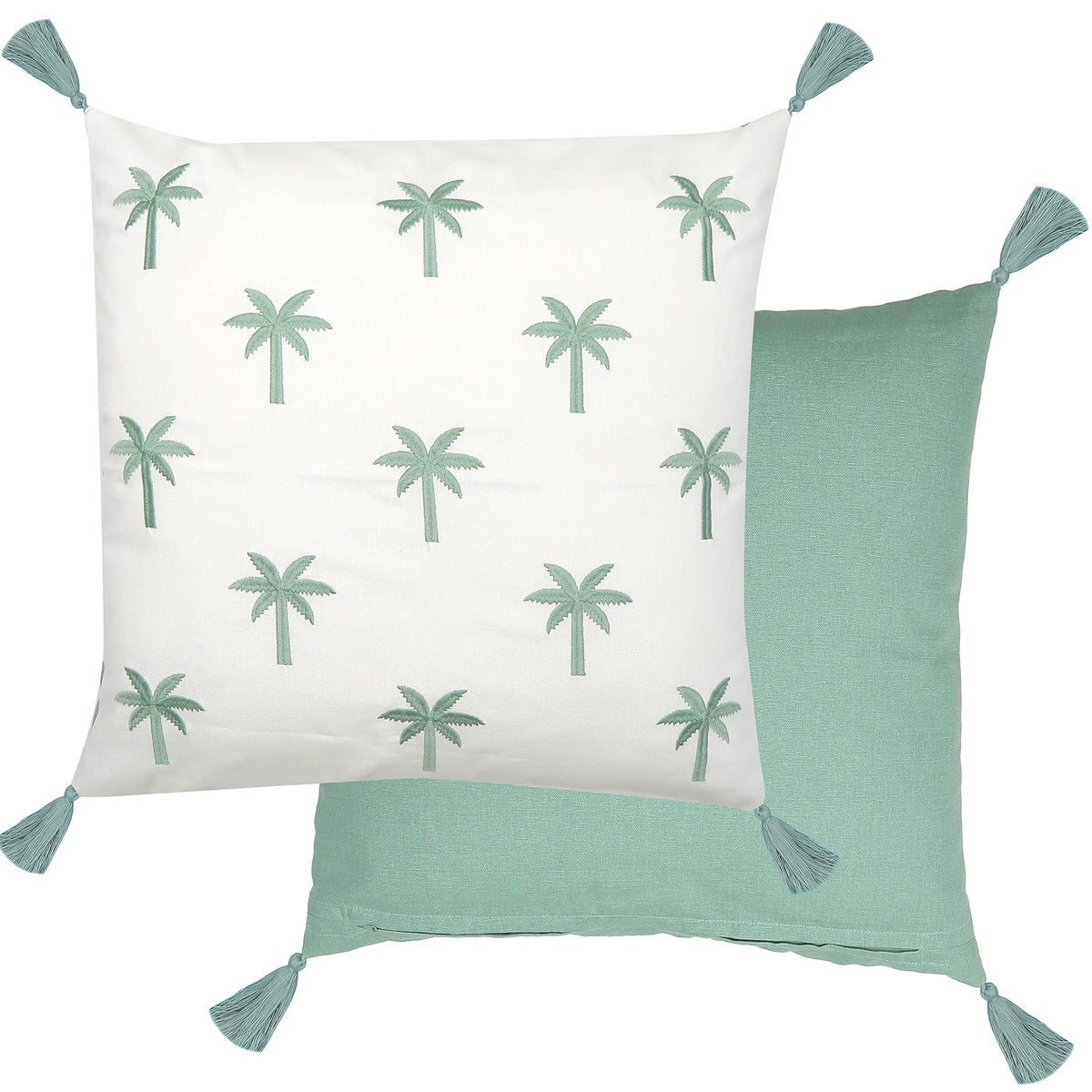 Palmbroidery Cotton Cushine 50x50- Sage 
