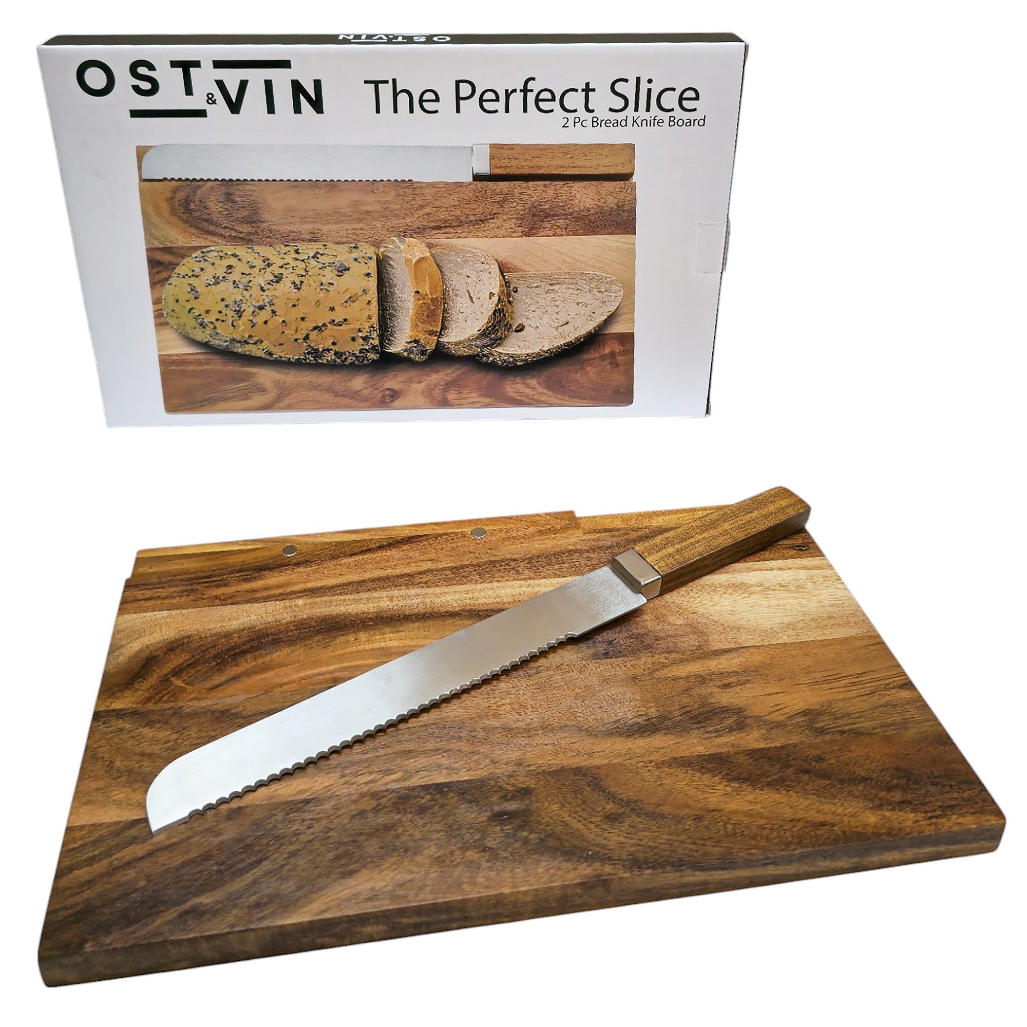 2 Peice Bread Knife & Cutting Board 