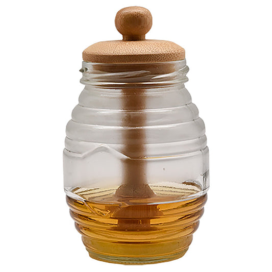 Bamboo Honey Jar 8x14cm 