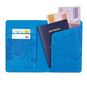 Amalfi Blue Passport Wallet