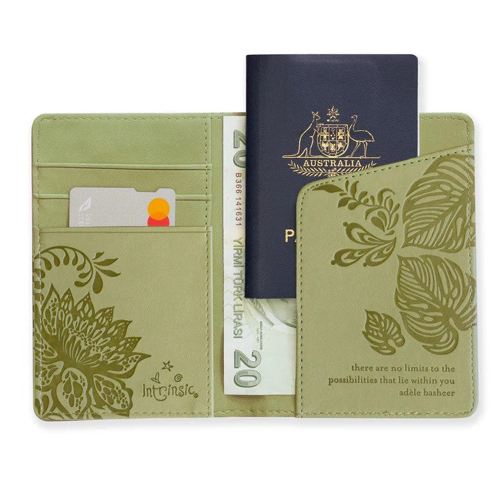 Olivine Green Passport Wallet 