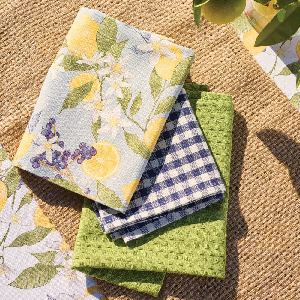 Lemon 3 Pack Tea Towel Sky Multi 