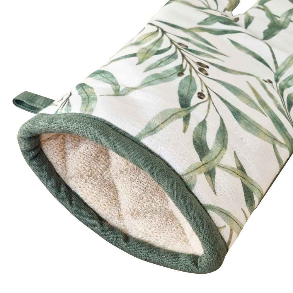 Oven Mitt - Eucalyptus Ivory & Forest