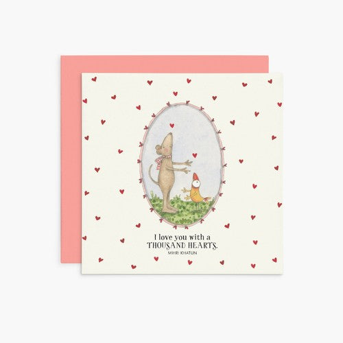 Card - I Love You With A Thousand Hearts (twigseeds)