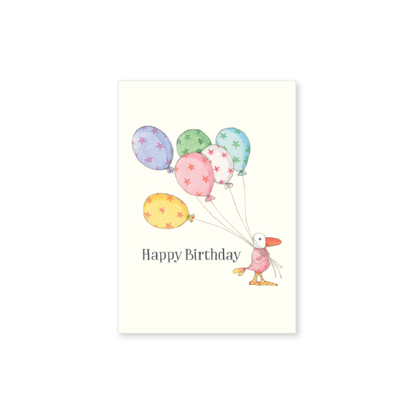 Mini Card - Happy Birthday Balloons (twigseeds)