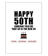 Load image into Gallery viewer, Defamations Card - Happy 50th
