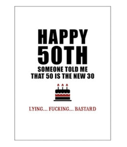 Defamations Card - Happy 50th
