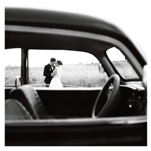 Card - Newlywed Couple In Car Window