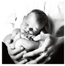 Load image into Gallery viewer, Card - Sleeping Baby Held In Mans Hands
