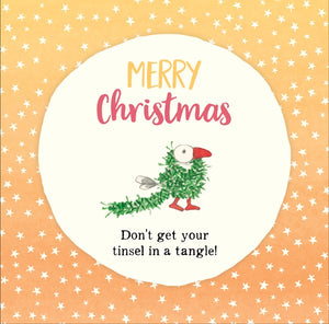 Christmas Card - Tinsel In A Tangle