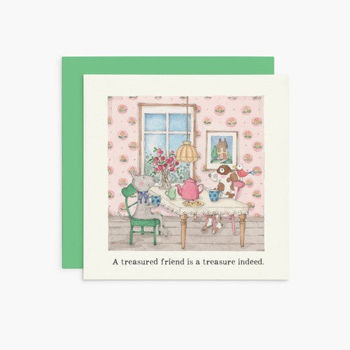 Twigseed Card - A Treasured Friend Is A Treasure Indeed 