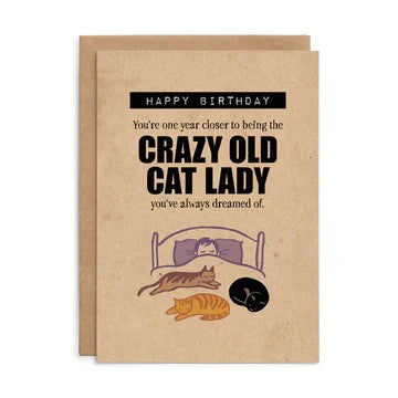 Defamations Card - Crazy Old Cat Lady