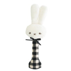 Bunny Stick Rattle Black Check 