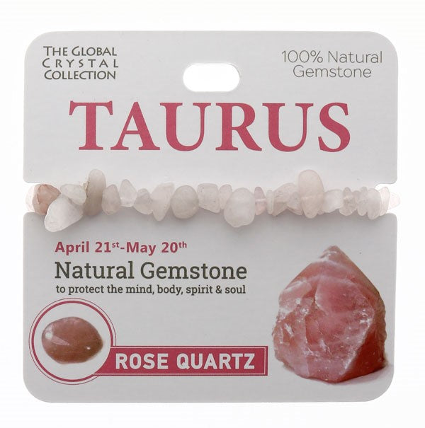 The Global Crystal Collection - Taurus Rose Quartz Bracelet