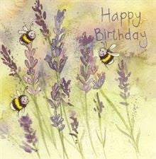 Alex Clark Card - Lavender Bees Birthday