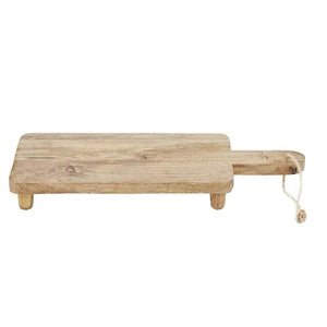 Natural Cain Wood Rectangle Board With Feet 