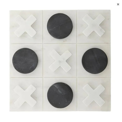 Tic Tac Toe Marble Game 30x30cm Wht/blk