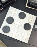 Tic Tac Toe Marble Game 30x30cm Wht/blk