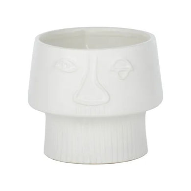 Filbert Ceramic Candle White