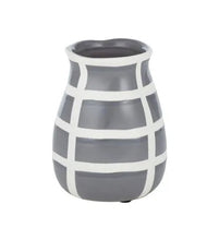 Load image into Gallery viewer, Baylin Ceramic Vase Grey/white
