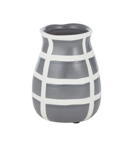 Baylin Ceramic Vase Grey/white