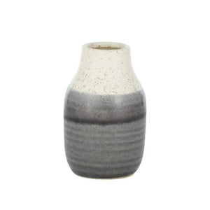 Genie Ceramic Vase 9.5x15.5cm Grey N/b