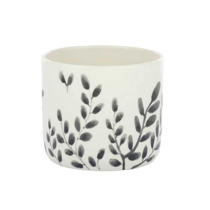 Sprinter Ceramic Pot 13x11cm White/black N/b