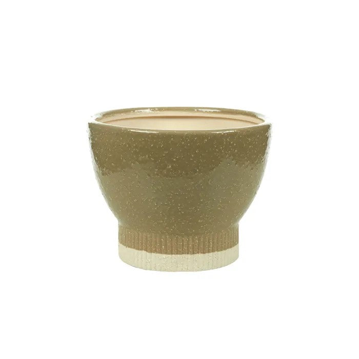Romulus Ceramic Pot 18x14cm Olive